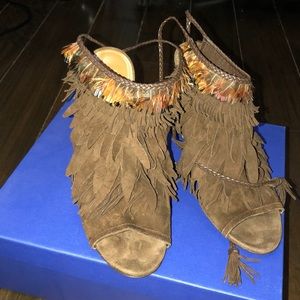 Aquazurra tie up heels